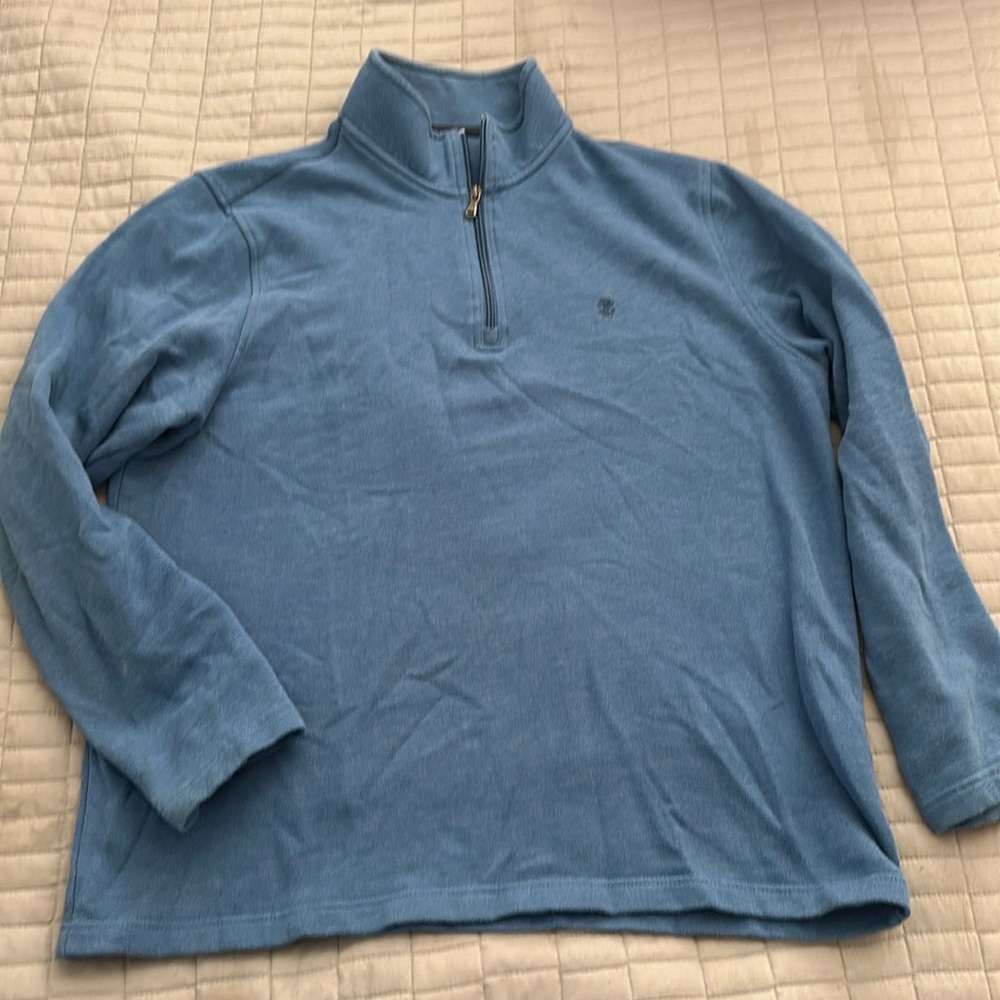 Izod 1/4 blue sweater size L